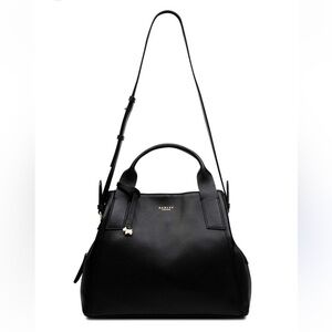 NWOT RADLEY LONDON Baylis Road Medium Multiway Bag Black with Dog Charm